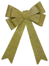 24" LED Lighted Gold Tinsel Bow Christmas Decoration