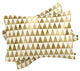 Deny Designs Georgiana Paraschiv Triangle Pattern Gold Pillow Shams, Queen