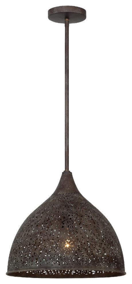 Jasmine 1 Light Forged Bronze Pendant