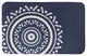 Simple Navy Boho Circle 21x34 Bath Mat