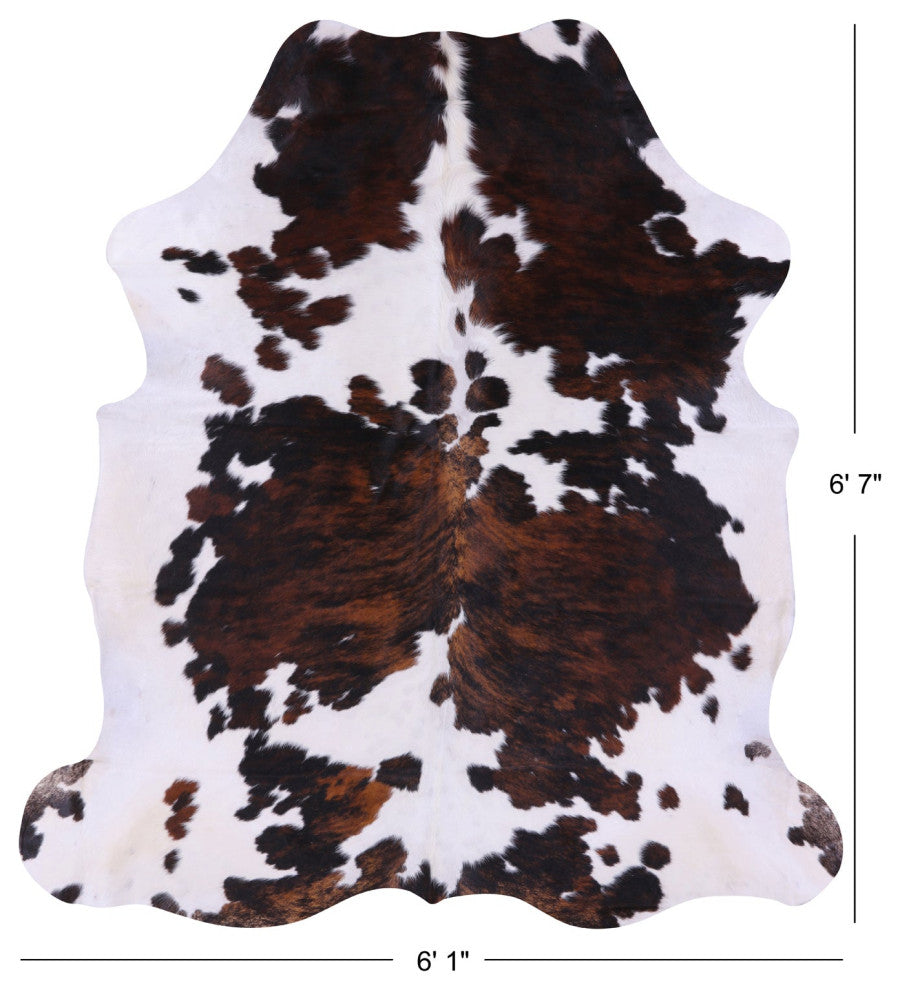 6' 7" X 6' 1" Natural Cowhide Rug C2263