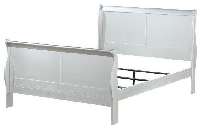 ACME Louis Philippe III Eastern King Bed, Platinum