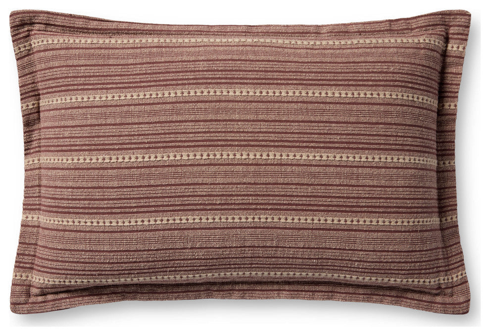 Chris Loves Julia x Loloi Howie Wine / Natural 13'' x 21'' Cover Only