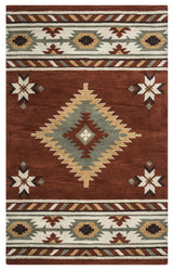 Rizzy Home SU1822 Southwest Area Rug 5'x8' Rust