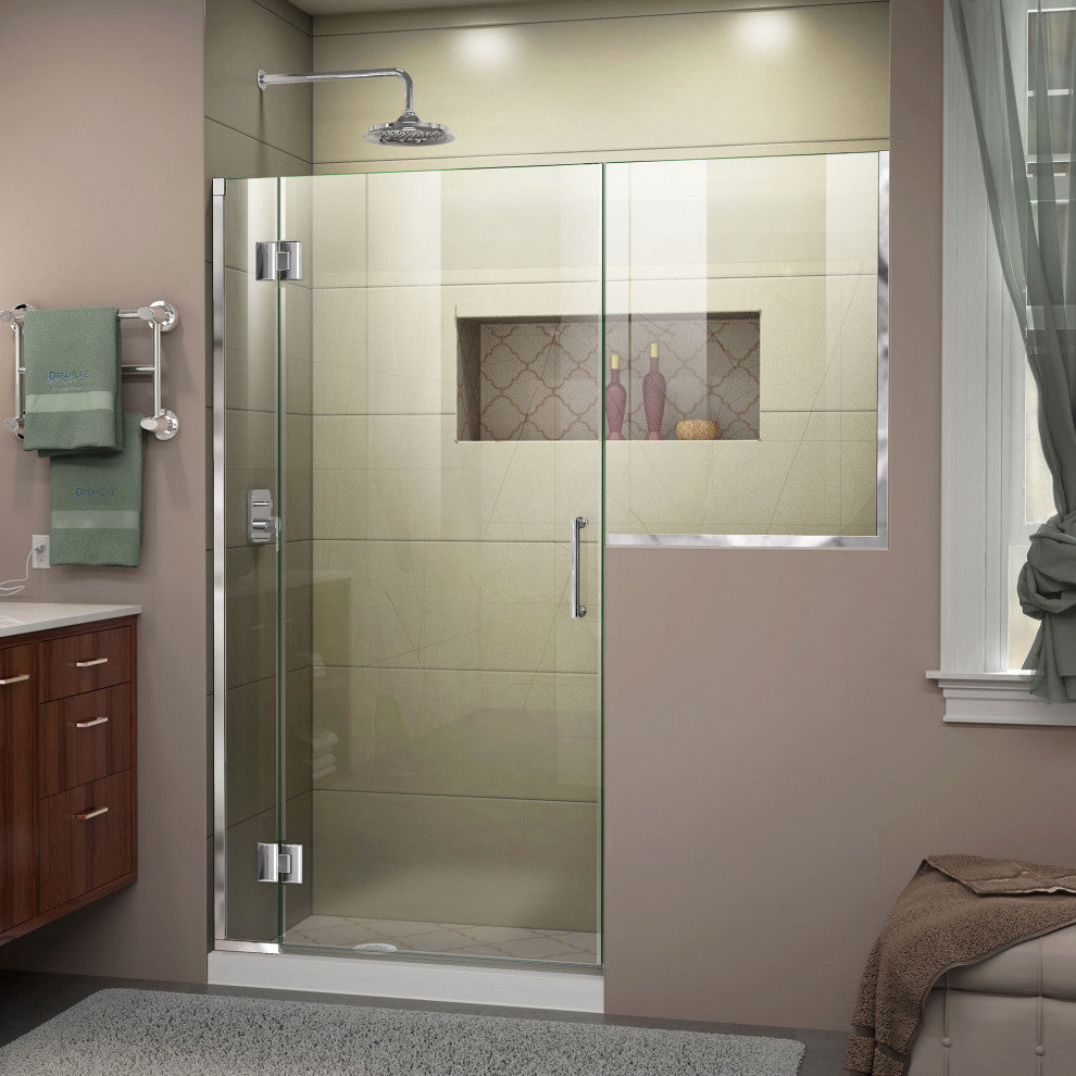 DreamLine Unidoor-X 66-66 1/2x72 Hinged Shower Door, Chrome, D1243634-01