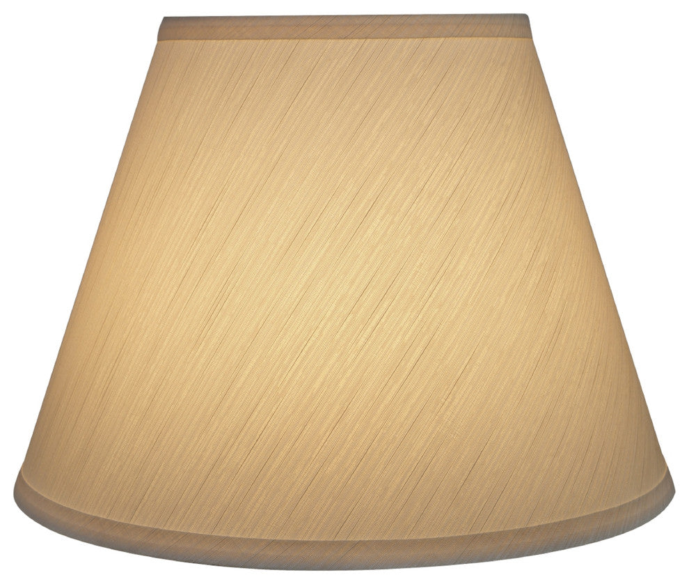 32623 Hardback Empire Shaped Spider Lamp Shade, Eggshell, 12" wide, 6"x12"x9"