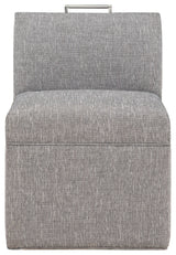 Delray Modern Upholstered Castered Chair, Ashen Grey