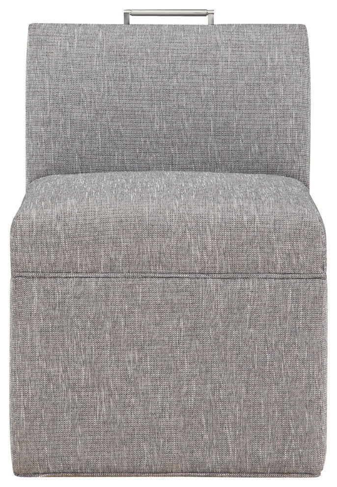 Delray Modern Upholstered Castered Chair, Ashen Grey