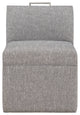 Delray Modern Upholstered Castered Chair, Ashen Grey