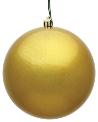 Vickerman N593008DCV 12" Gold Candy Ball Ornament