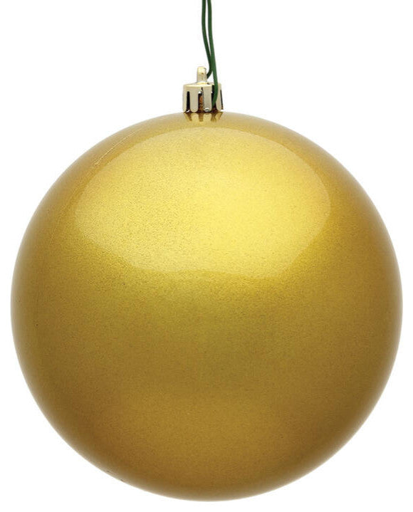 Vickerman N593008DCV 12" Gold Candy Ball Ornament