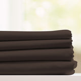 Egyptian Cotton Feel Coolest Soft, 4-Piece Sheet Deep Pockets, Chocolate, Full