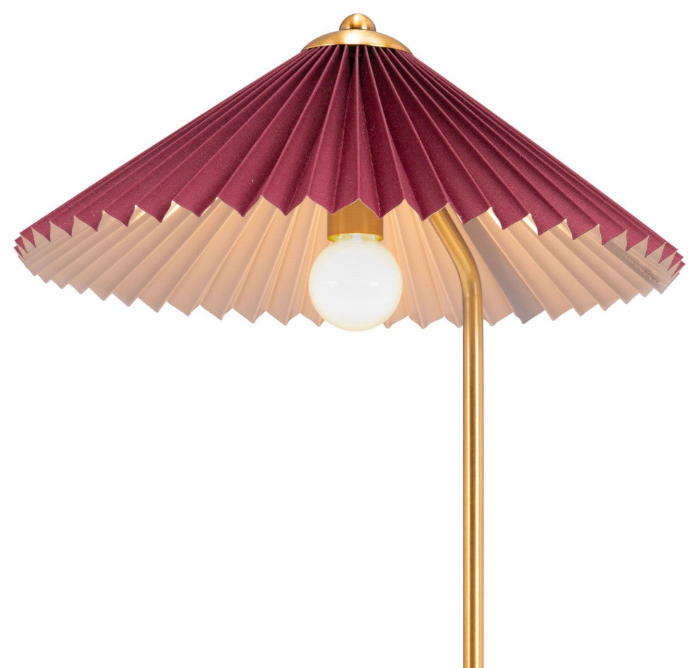 Table Lamp, Steel Metal, Red, Gold, Kitchen Lounge Bistro Lobby Hospitality
