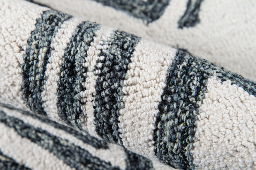 Momeni Mallorca Wool Hand Hooked Charcoal Area Rug 5''x8''