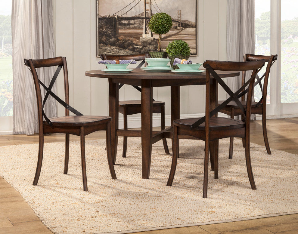 Arendal Set of 2 Side Chairs, Burnished Dark Oak