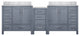 Lexora Coraline Double Bath Vanity Dark Gray 92 Vanity With Countertop