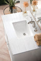 Athens 36" Single Vanity, Glossy White, Arctic Fall Solid Surface Top
