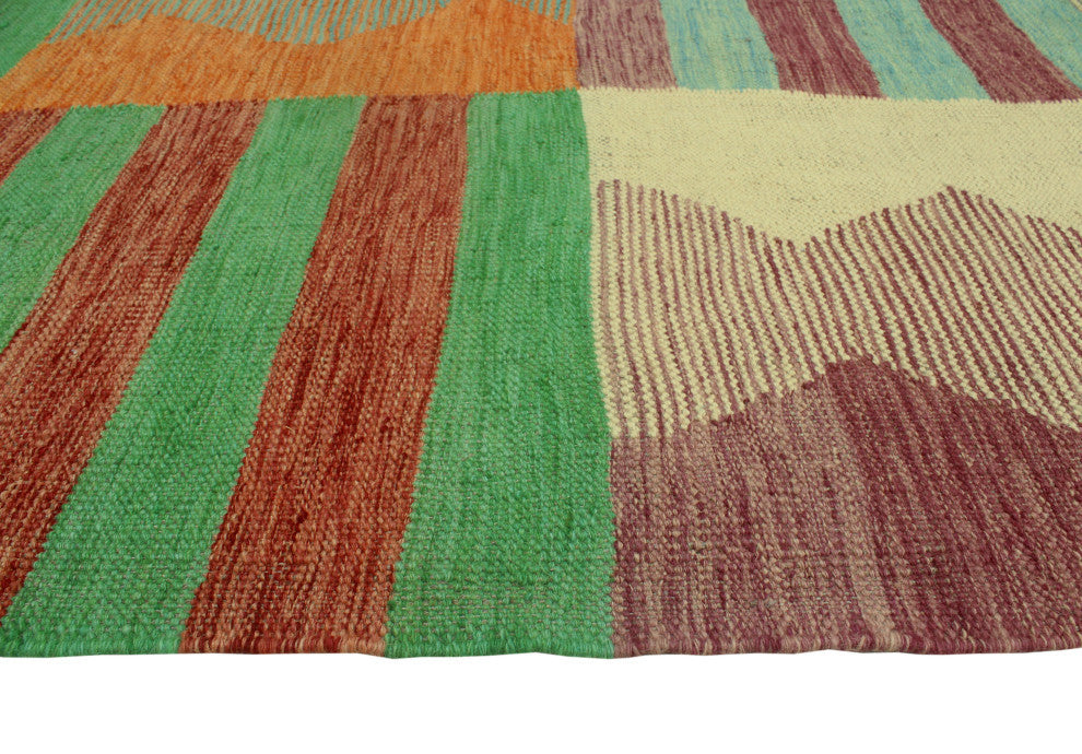 Winchester Kilim Bismarck Purple/Beige Rug, 5'0x6'8