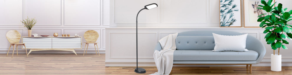 Brightech Litespan LED 2nd Edition Reading Floor Lamp with Cool, Soft & Warm, Je