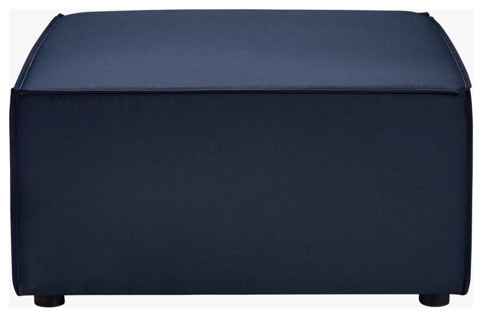 Lounge Sectional Sofa Set, Fabric, Blue Navy, Modern, Outdoor Patio Cafe Bistro