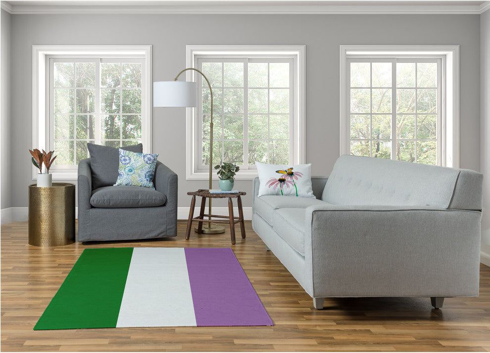 Genderqueer Chenille Rug, Genderqueer, 4'x6'