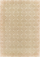Oriental Weavers Bowen Gold/ Ivory Geometric Indoor Area Rug 3'10"X5'5"