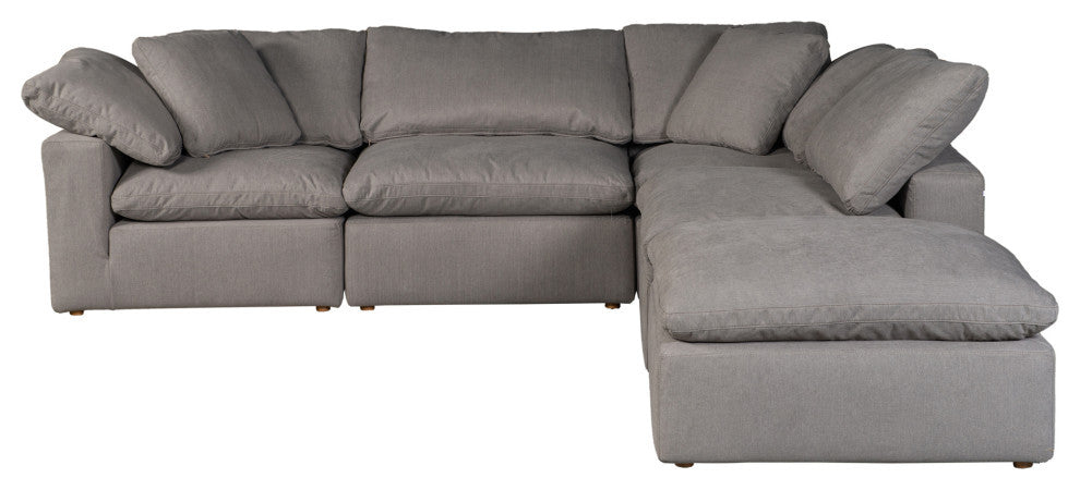 Clay Dream Modular Sectional Livesmart Fabric Light Grey
