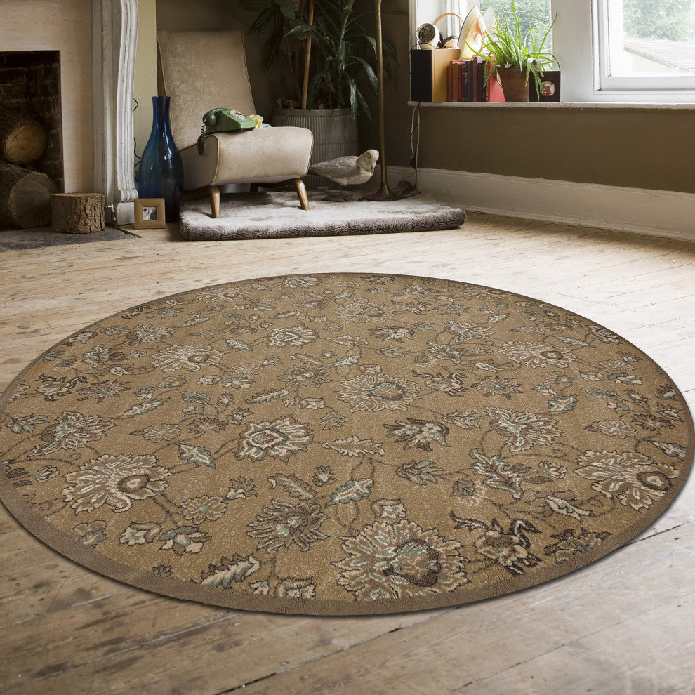 Redici 3475/0015/BEIGE Pisa 7'10 Round Indoor Area Rug