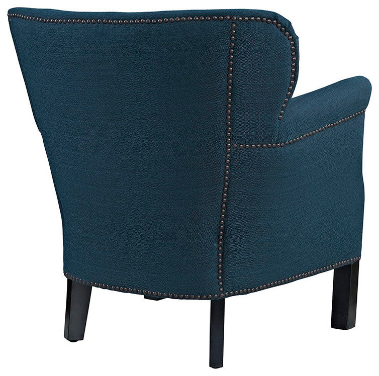 Modern Azure Key Upholstered Fabric Armchair