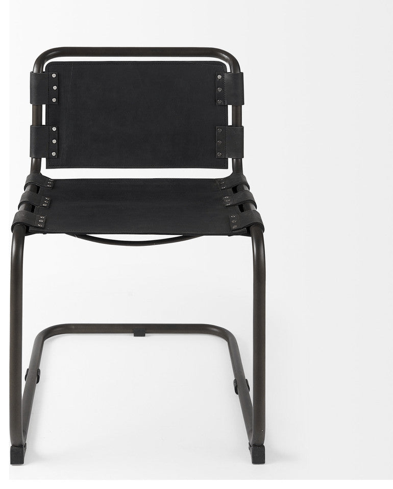 Black Leather Side chair