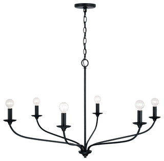 Capital Lighting 449961 Dolan 6 Light 40"W Candle Style - Matte Brass