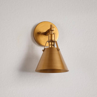 LNC Modern 1-Light Dimmable Metal Armed Wall Sconce, 6"W, Gold