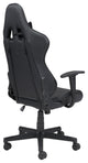Computer Gaming Chair, Faux Vinyl Leather, Steel, Black, Home Business Office