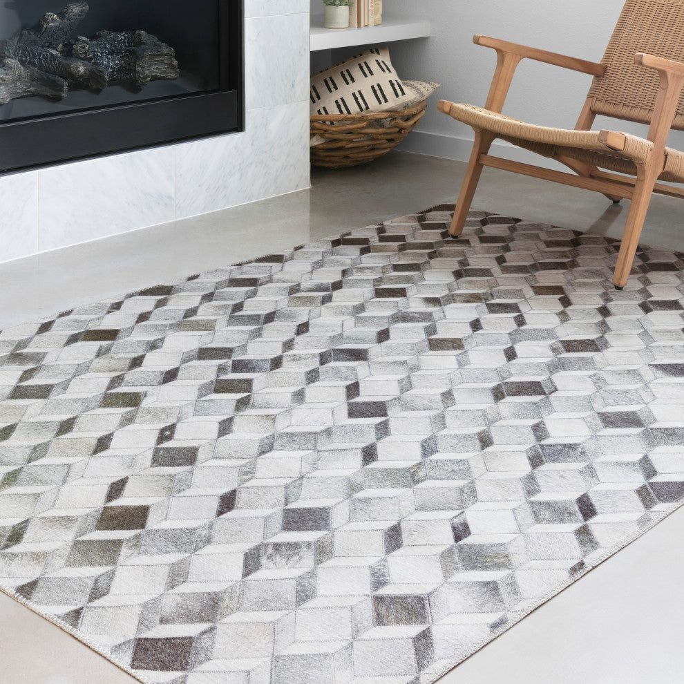 Printed Maddox Area Rug by Loloi II, Gray/Mocha, 2'3"x3'9"