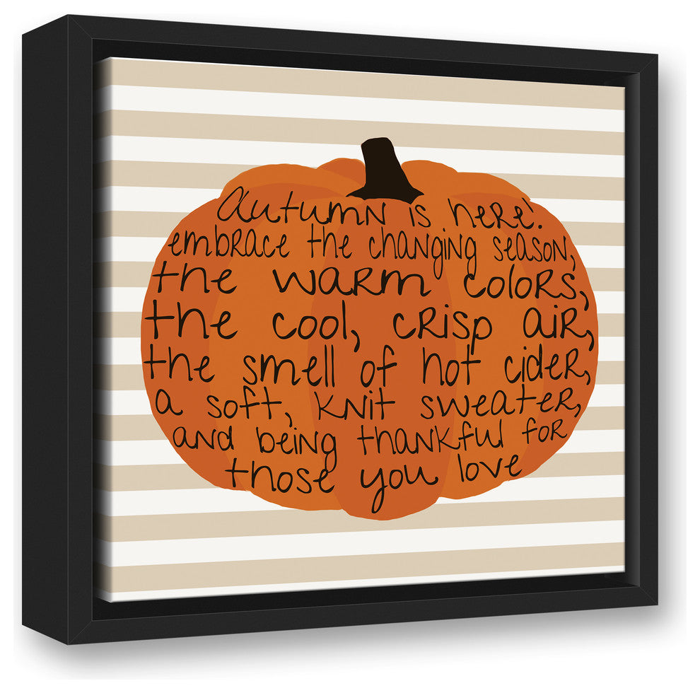 Embrace Autumn 12x12 Black Floating Framed Canvas