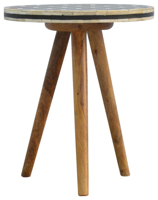 Bone Inlay Tripod Stool