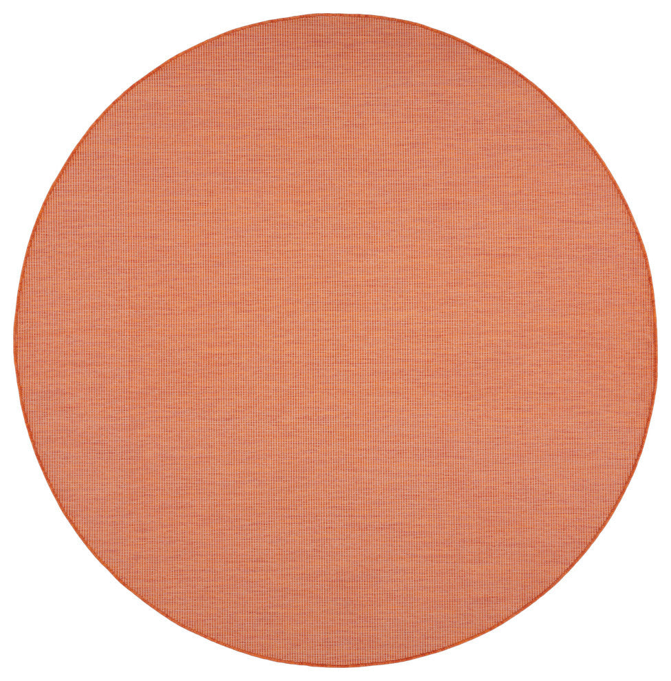 Nourison Positano Contemporary Area Rug, Terracotta, 8'xround