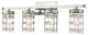 Zlite 344-4V-PN 4-Light Vanity, Clear