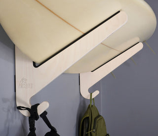 Bamboo Surfboard Rack - Kaua'i Series, Birch, Quad