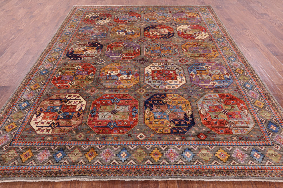 Hand Knotted Bokhara Wool Rug 8' 3" X 10' 1" - Q12426