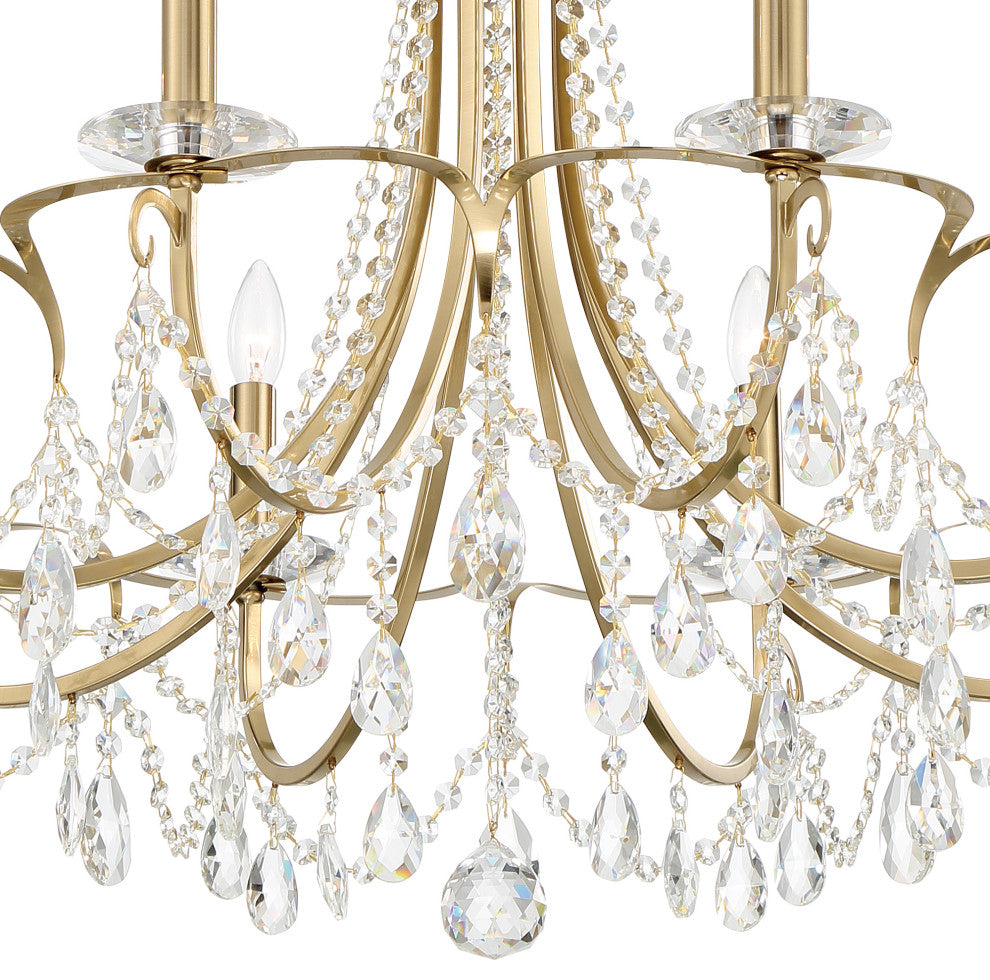 Crystorama 6828-VG-CL-MWP Othello 8-Light Vibrant Gold Chandelier