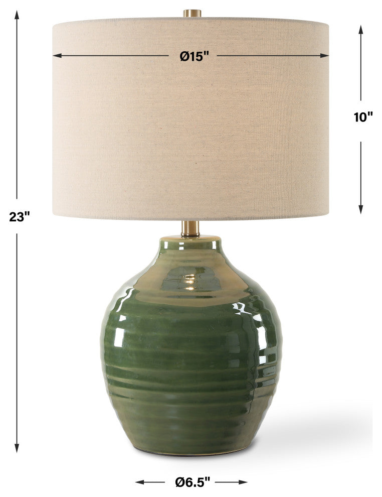 23" Coastal Green Table Lamp