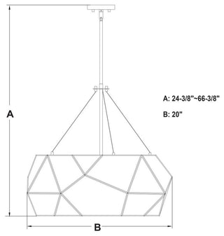 Euclid Three Light Pendant, Aged Brass