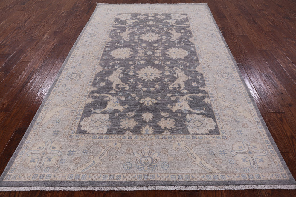 5' 10" X 9' 2" Peshawar Hand-Knotted Rug Q4873