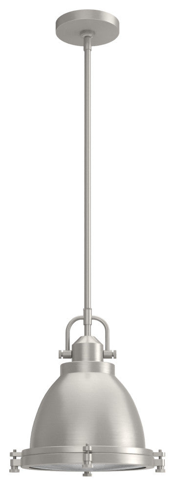 Hunter Bridgemoor Brushed Nickel 1-Light Pendant Ceiling Light Fixture