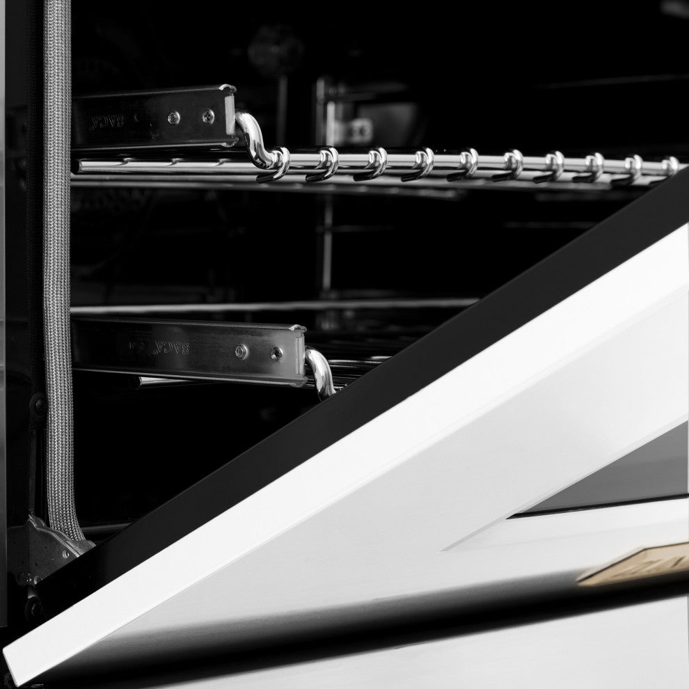 ZLINE 60" Dual Fuel Range, Stainless With White Matte Door RAZ-WM-60-G