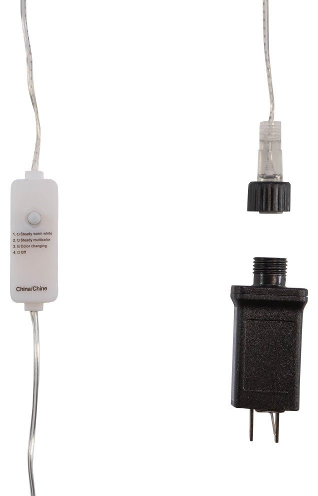 200 Light, Dual Color LED Lights, Silver Wire