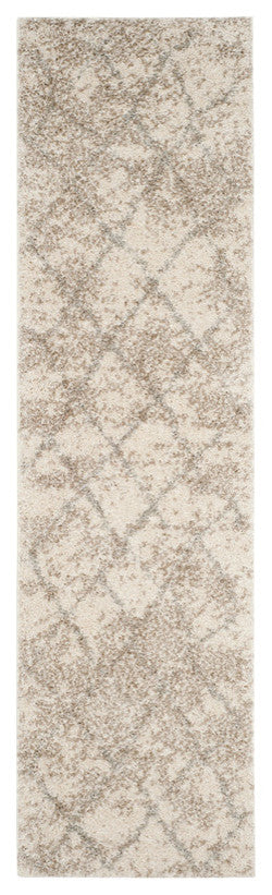 Safavieh Berber Shag Ber162C Moroccan Rug, Cream/Light Gray, 8'0"x10'0"