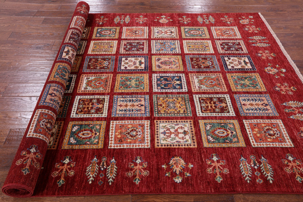 Tribal Persian Gabbeh Hand Knotted Rug 5' 8" X 8' 1" Q4940