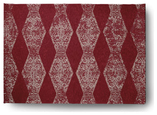 Pyramid Stripe Chenille Rug, Dark Red, 5'x7'
